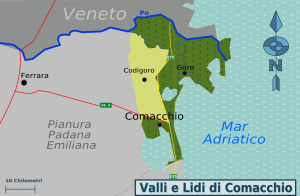 Mappa Valli e Lidi di Comacchio